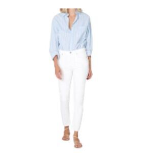 Citizens of Humanity Harlow Ankle High-Rise Slim-Fit Sea Salt White 25 NWT